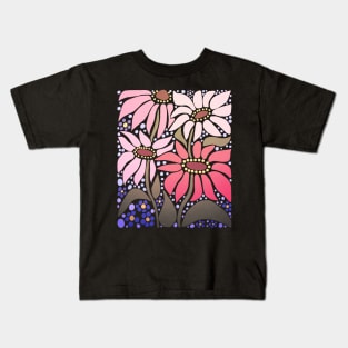 Summer flowers cute pink flowers for the summer time Boho wildflowers Kids T-Shirt